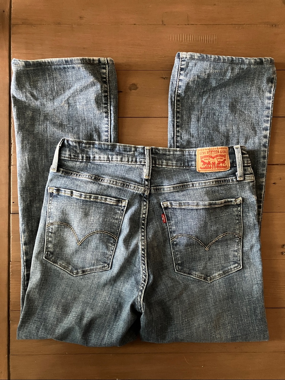 Levi's Blue Denim Jeans 725 High Rise Bootcut 30 - Picture 4 of 9